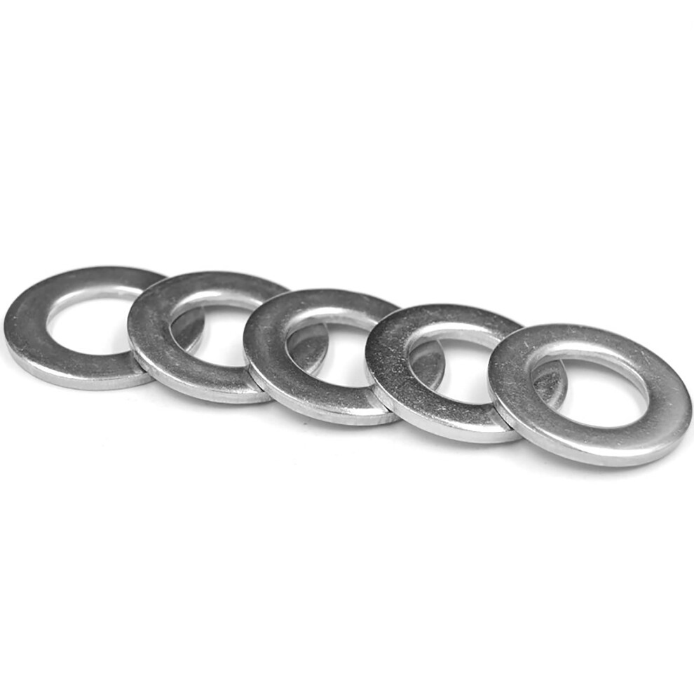 M12 Stainless Steel Flat Washers 12Mm Id 24Mm Od 1.2Mm Thickness 18-8 (304) Stainless Steel Plain Finish Washers Flat Ring Washers 100Pcs (M12) 747370008617