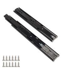 Yision 2 paar volledig uittrekbare ladegeleiders Zwart 10 inch Soft Close Volledig uittrekbare kogellager Zijmontage Zware ladegeleiders 100 lb laadv