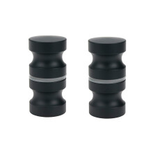Semetall 2er-Packung Rucken-an-Rucken Badezimmer-Turgriffe, massiver Edelstahl-Duschglasturknopf, kleine Griffe fur Glasturen (schwarz, 6,3 cm H