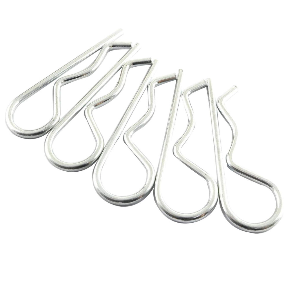 20Pcs R Clips Retaining Cotter Pins Heavy Duty Zinc Plated Cotter Pin Hairpin Assortment Kit For Use On Hitch Pin Lock Systems - M3 X 60Mm 8431269939749