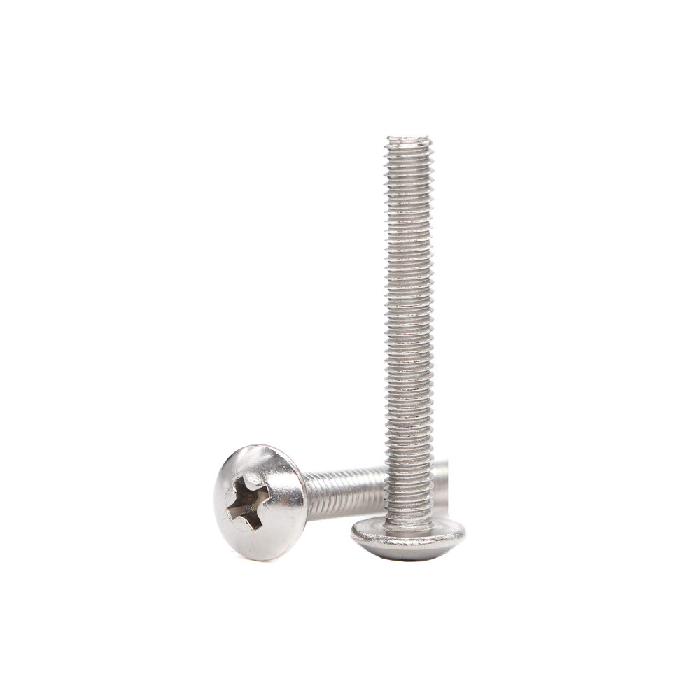 Cseao 30Pcs M4x30mm Truss Head Drawer Pull Knobs Screws Phillips Drive Full Thread 304 Stainless Steel 733424954429