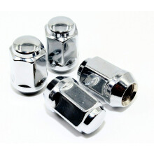 S?t af 20 Veritek 1/2x20mm 13/16 Hex 1,5 tommer krom OEM Fabriksstil Acorn Conical Seat Lug Nuts til Ford Mustang Factory Wheels