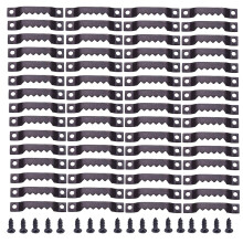 Transun Moo 100 stuks kleine Swatooth fotohangers zwart metalen fotolijst ophangset met schroeven voor het ophangen van houten lijsten schilderijen k