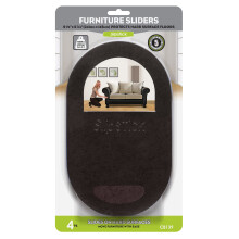 Slipstick 9-1/2 x 5-3/4 Oval Heavy Furniture Movers for Hardwood Floors (4 Pack) Premium Reusable Felt Furniture Sliders for Moving Heavy Appliances