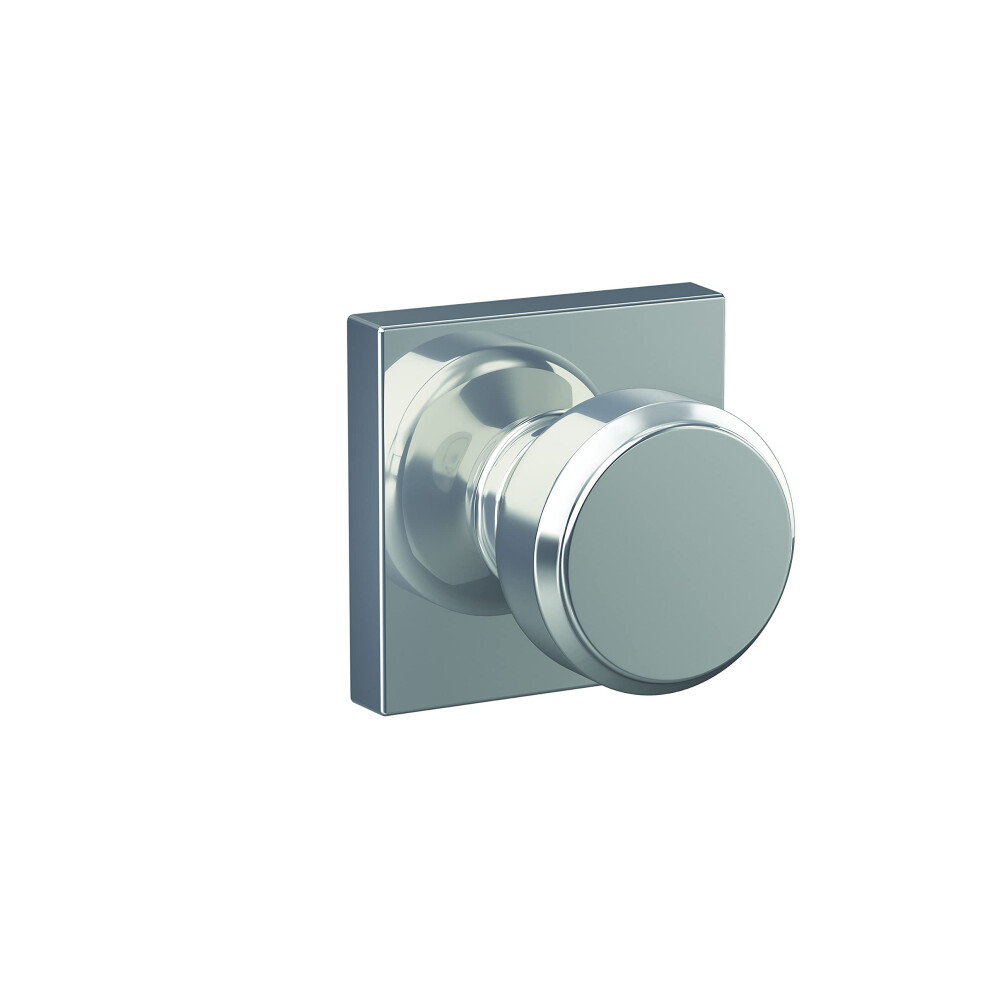 Photos - Door Handle Schlage F10 BWE 625 COL Bowery Knob with Collins Trim Bed & Bath Privacy Door Lock Bright Chrome F10 BWE 625 KOL 16-080 10-0