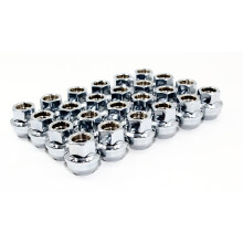S?t af 24 Veritek 14x1,5 mm 13/16 Hex 1,20 tommer krom OEM Fabrik Style Stor acorn s?de ?ben endehjul D?kselholder Lugm?trikker til Ford F-150 Ex