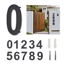 AOSION 8 Inch House Number Floating Stainless Steel 304 Home Street Number Sign Large Address Numbers with Screws Easy to Install Matt Black (Number