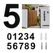 AOSION 8 Inch House Number Floating Stainless Steel 304 Home Street Number Sign Large Address Numbers with Screws Easy to Install Matt Black (Number