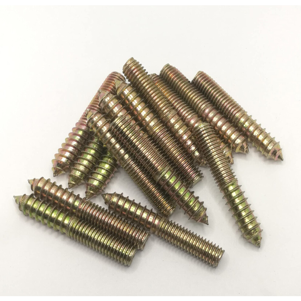 Hanger Bolt M10x60 Double Headed Bolt Self-Tapping Screw for Furniture 15Pcs-image-OPC-PGC579G-NEW