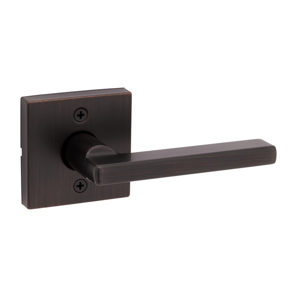 Kwikset Halifax Dummy Door Handle Single Sided Lever For Closets French Double Doors And Pantry Venetian Bronze Non-Turning Reversible Interior Pu 883351647977
