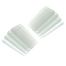 RLECS 8 stuks rubberen, doorzichtige tafelvulstukken, deurvulstukken, boekenkastvulstukken, waterpaswiggen voor woningverbetering 5x3cm
