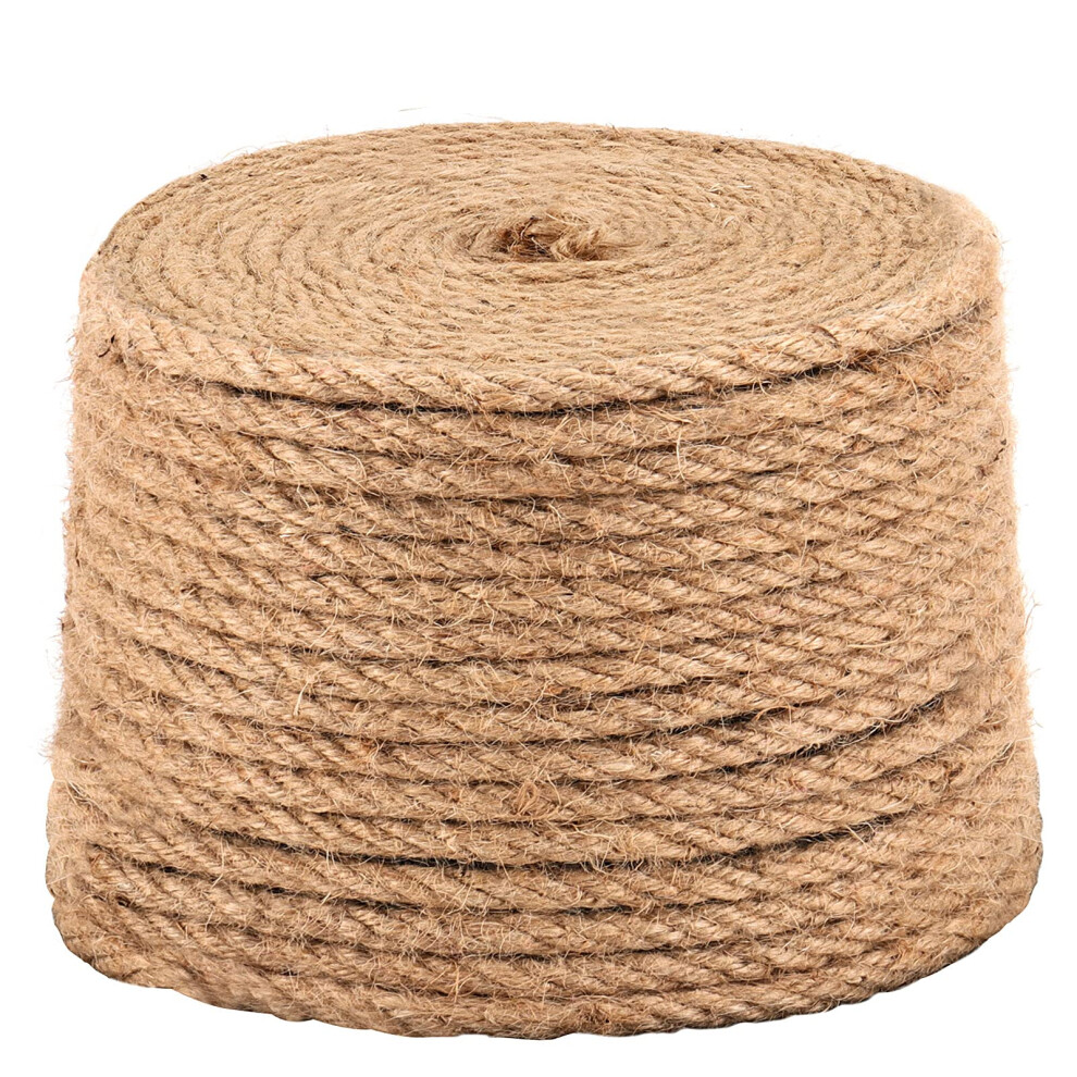HEIHAK Corde de chanvre naturelle de 8 mm, 50 m, pour jardinage, regroupement, camping, d   coration, griffoir pour chat