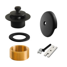 SENTO Chrome Lift and Turn Bathtub Drain Assembly Stopper Kit Fit Both 1-1/2 Inch or 1-5/8 Inch Strainer and Stopper Heavy Duty Metal with Matching