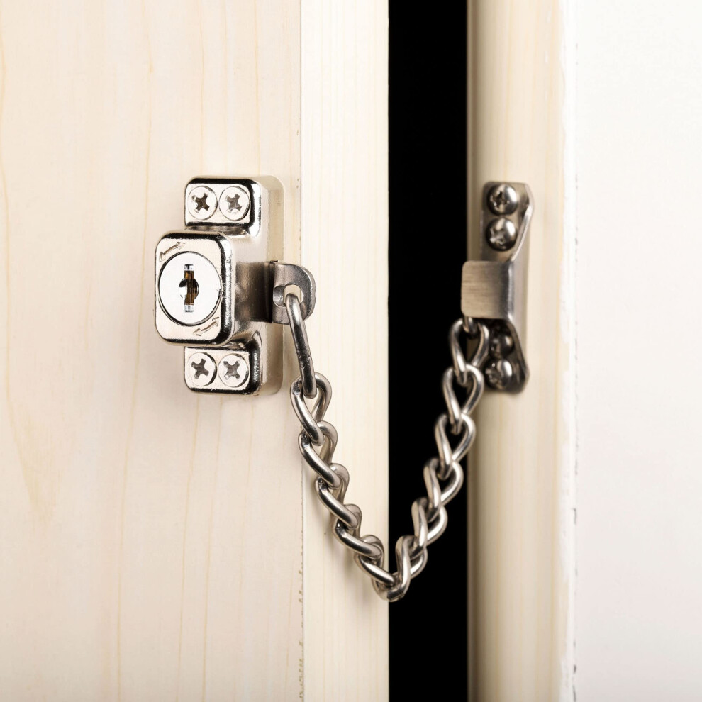 Cha   ne de s   curit    pour porte Tidorlou en acier inoxydable avec cl
