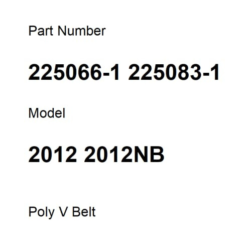 Drivrem Velegnet til 2012 2012NB Planer Poly V Rem 1 STK 1