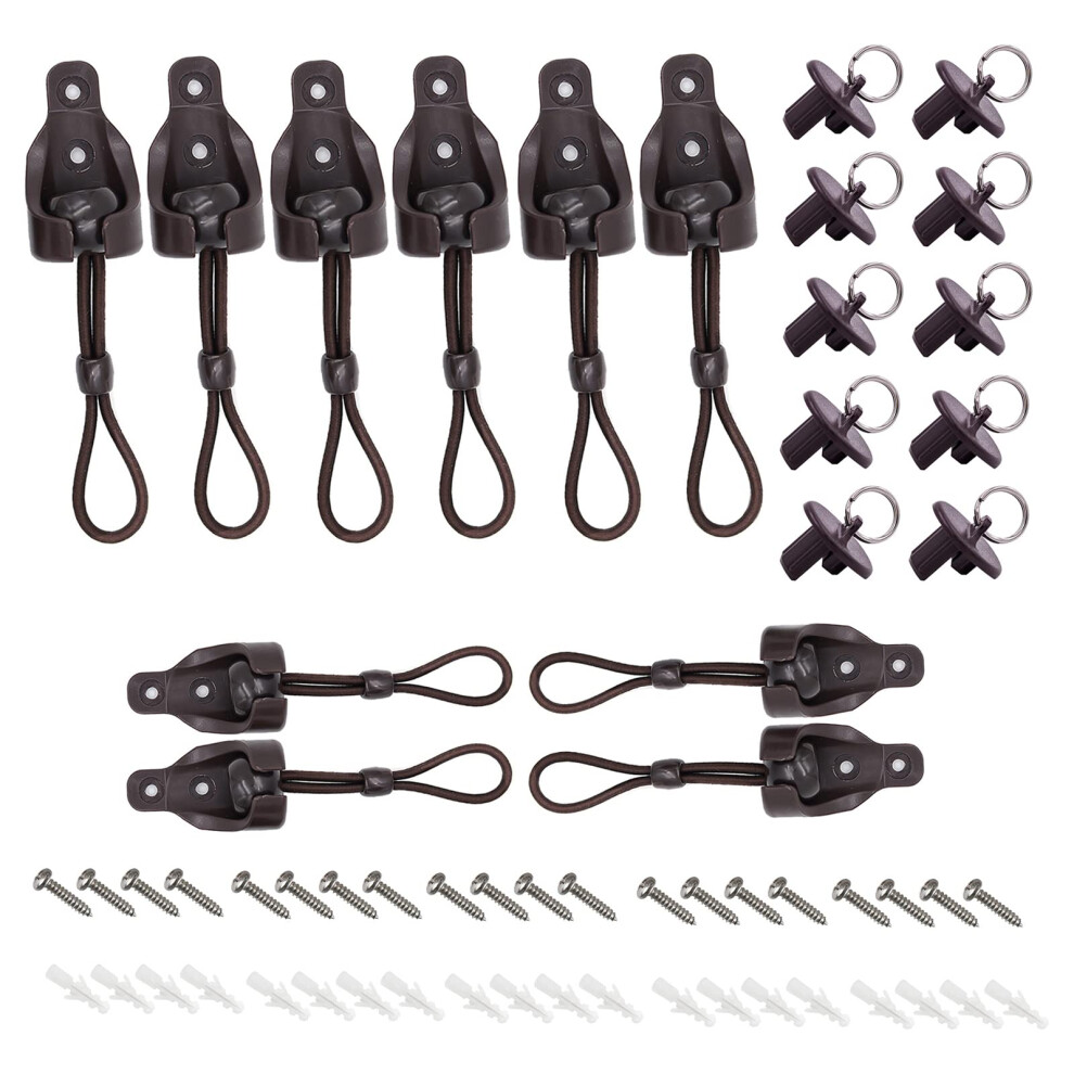 Kit universel de 5 embouts de rechange pour pare-soleil ext   rieurs, stores enrouleurs ext   rieurs/int   rieurs (marron)