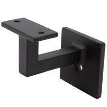Stone Harbor Hardware Contemporary Handrail Bracket with 2-1/4"""" x 2-1/4"""" Square Base  Matte Black