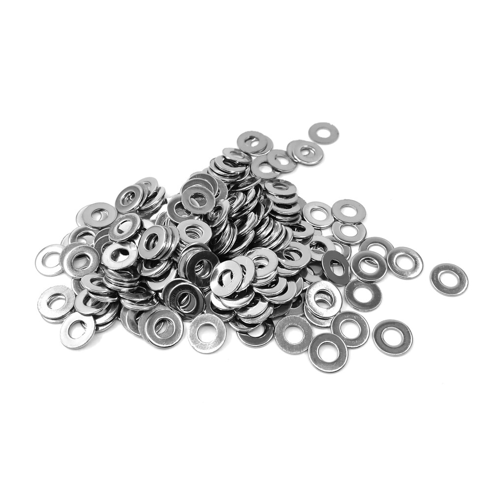 M4 Stainless Steel Flat Washers 4Mm Id 9Mm Od 0.8Mm Thickness 18-8 (304) Stainless Steel Plain Finish Washers Flat Ring Washers 200Pcs (M4) 756197472686
