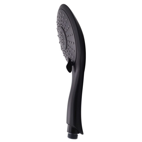 Westbrass HS5601-62 5"""" Round Thin 5-Function Adjustable Spray Hand Shower  Matte Black 2