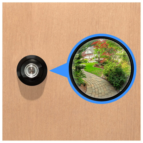 Nuk3y 220-Grad-Weitwinkel-Trspion, robust, 1 Packung, Schwarz 2