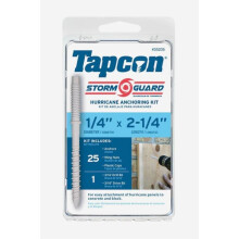 Tapcon 1/4 palca x 2-1/4 palca esthrann matica do bet nu, ochrana pred b rkou, s prava na kotvenie proti hurik nu, 25 ks, biela