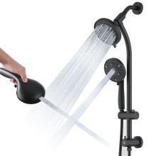 UCLIMAA Modern Rainfall Shower Head with Handheld Shower Spray 26-Inch Adjustable Height Slide Bar High Pressure Dual Shower Head Combo 3-Way Dive
