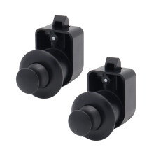 Purocean Verbeterde 2 Sets Metalen Drukknop Klink Rv Compartiment Klink Push Catches Knop voor Camper Caravan Jacht Boot (zwart)