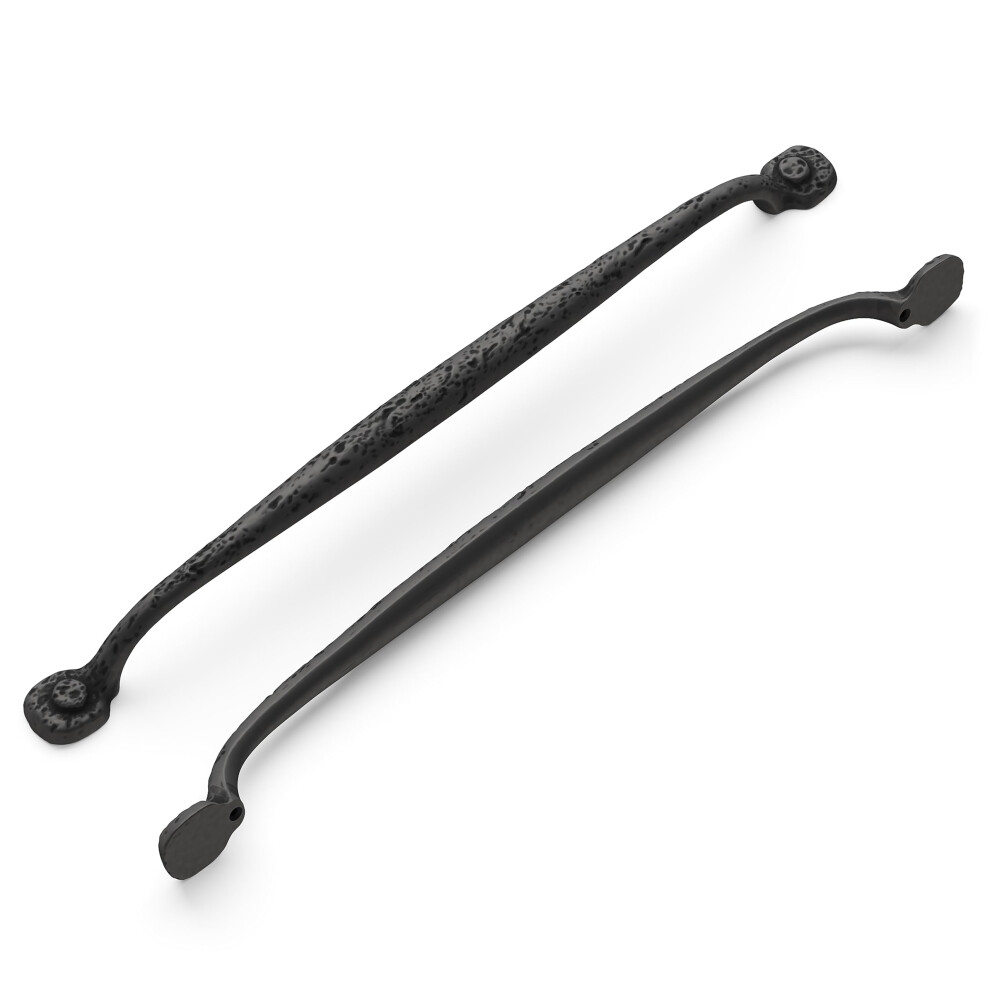 Hickory Hardware 5 Pack Solid Core Kitchen Cabinet Pulls  Luxury Cabinet Handles  Hardware for Doors & Dresser Drawers  12 Inch Hole Center  Black Iro-image-OPC-PGC57ZZ-NEW