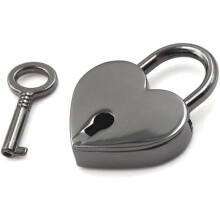 Silver Love Lock Heart Padlock Personalized Heart Shaped Love Padlock Engraved Free Lock Heart Lock for Lovers Wedding Valentines Anniversary Min