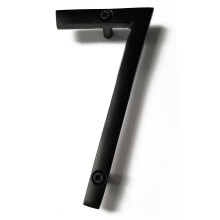 NACH NACK FLOTING NUBERS DE 5 pouces Numros de maison noire en aluminium pour l'extrieur - Numros de porte 7 avec matriel de montage