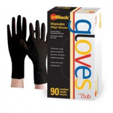 Vinylov rukavice Product Club Jetblack, cierne, 90 kusov, extra velk