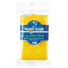 COMPAC HOME Magic Scrub Light Duty Non-Scratch Scrubbing Pads Brush and Clean Dishes  Pots  Pans  2 Count