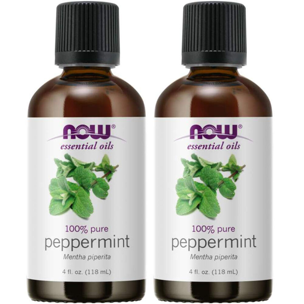 NOW Foods Peppermint Oil  4 Fluid Ounce (2 Pack)