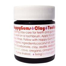 Living Libations - Biologische Happy Gums Reinigende Kleitandpasta | Natuurlijke, wildgemaakte veganistische schone schoonheid (0,5 fl oz | 15 ml)