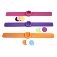 Destination Oils Diffusore di oli essenziali per bambini 3 braccialetti Slap Set dolce - Rosa arancione viola - Ragazze - Inodore