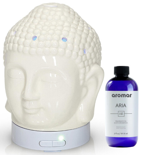 Aromar Buddha Keramik Diffuser, Vit