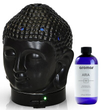 Aromar Buddha Keramisk Diffusor, Svart