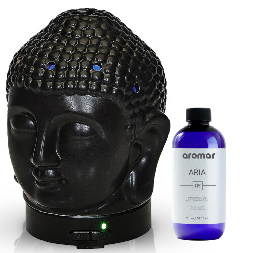 Aromar Buddha Keramisk Diffusor, Svart