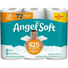Papier toilette Angel Soft, 72 rouleaux standard, 18 unit s