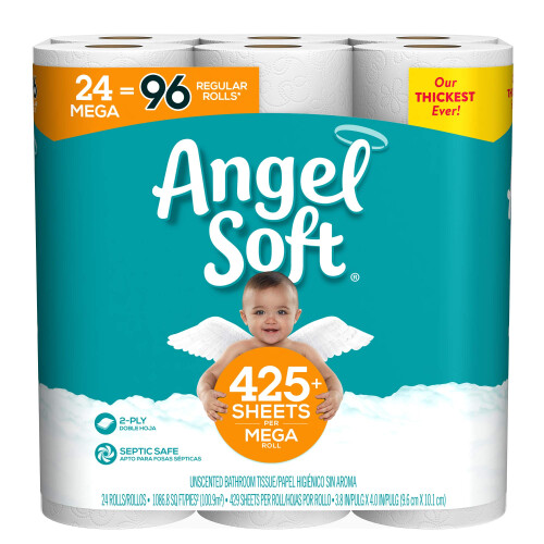 Angel Soft Mega Rolls 24 Count