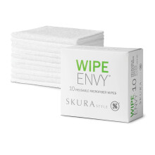 Skura Style WIPE ENVY yleisk   ytt   iset nukkaamattomat mikrokuidut uudelleenk   ytett   v   t puhdistuspyyhkeet - valkoinen 10 kpl