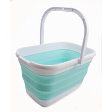 SAMMART 12L (3,17 gal na) skladacie obdl nikov praktick vedro (1 biela/jazero zelen )