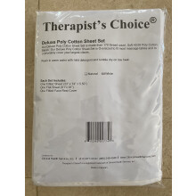 Therapisten Choice Deluxe Poly-Baumwollblatt 3-teiliger Set fr Massage-Tabellen enthalten flaches Blech und eine ausgestattete Gesichtsrckseite
