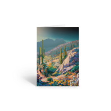 Stonehouse Collection | Blooming Desert Note Card | Sonoran Desert Boxed Blank Note Card | Southwese Arizona Desert | USA lavet sæt på 10 (ørken)