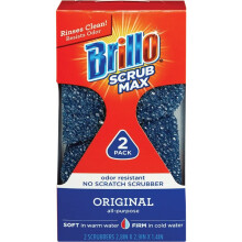 Brillo Scrub Max Heat Activated Sponges  Strong & Long Lasting  Innovative Technology  2 Count (2 Count (Pack of 1)  All Purpose)