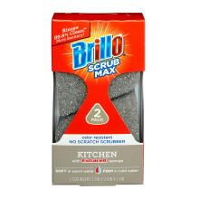 Brillo Scrub Max -lämmöllä aktivoituvat sienet, vahvat ja pitkäkestoiset, innovatiivisella teknologialla, 2 kpl (2 kpl (1 pakkaus) keittiöön)