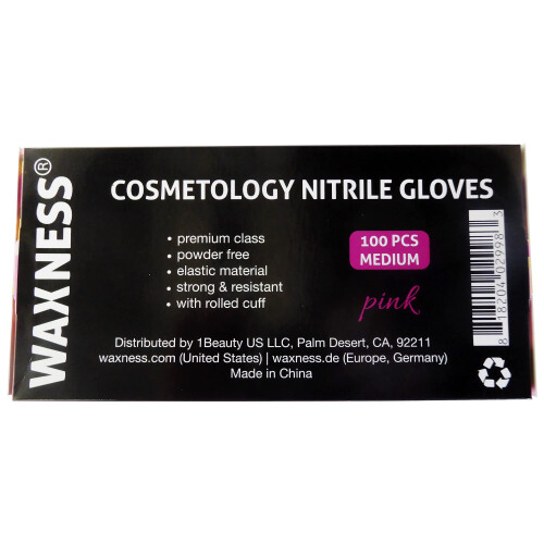 Waxness Kosmetologi Nitril Handsker Pink Medium 100 stk/?ske 2