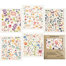 Morigins Floral Swedish Dish Cloths - 6 Pack Reusable Compostable Kitchen Cloth Cellulose Sponge Dish Cloths Dish Towel Set