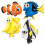 Beistle Assorted Fish Under The Sea Cutouts-4 Pcs  13.25""""-16.75""""  Multicolor 1
