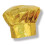 Prismatisk guld kokkehat 1
